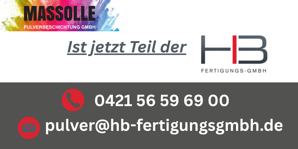 Logos Massolle Pulverbeschichtung und HB Fertigungs GmbH mit Kontaktdaten in Stuhr